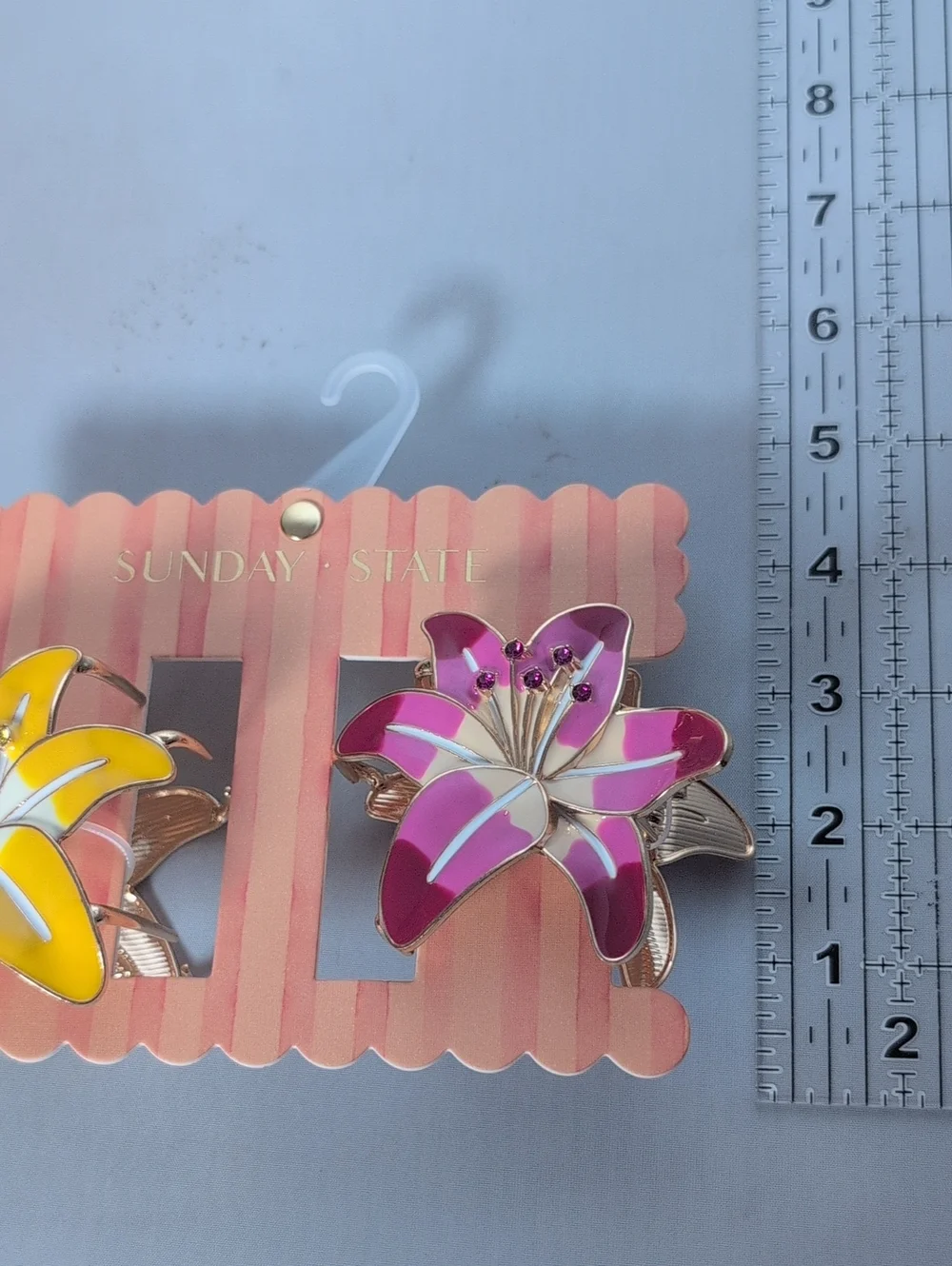 Sunday State Lilly Metal Hair Claw Clips Crystal Embellished